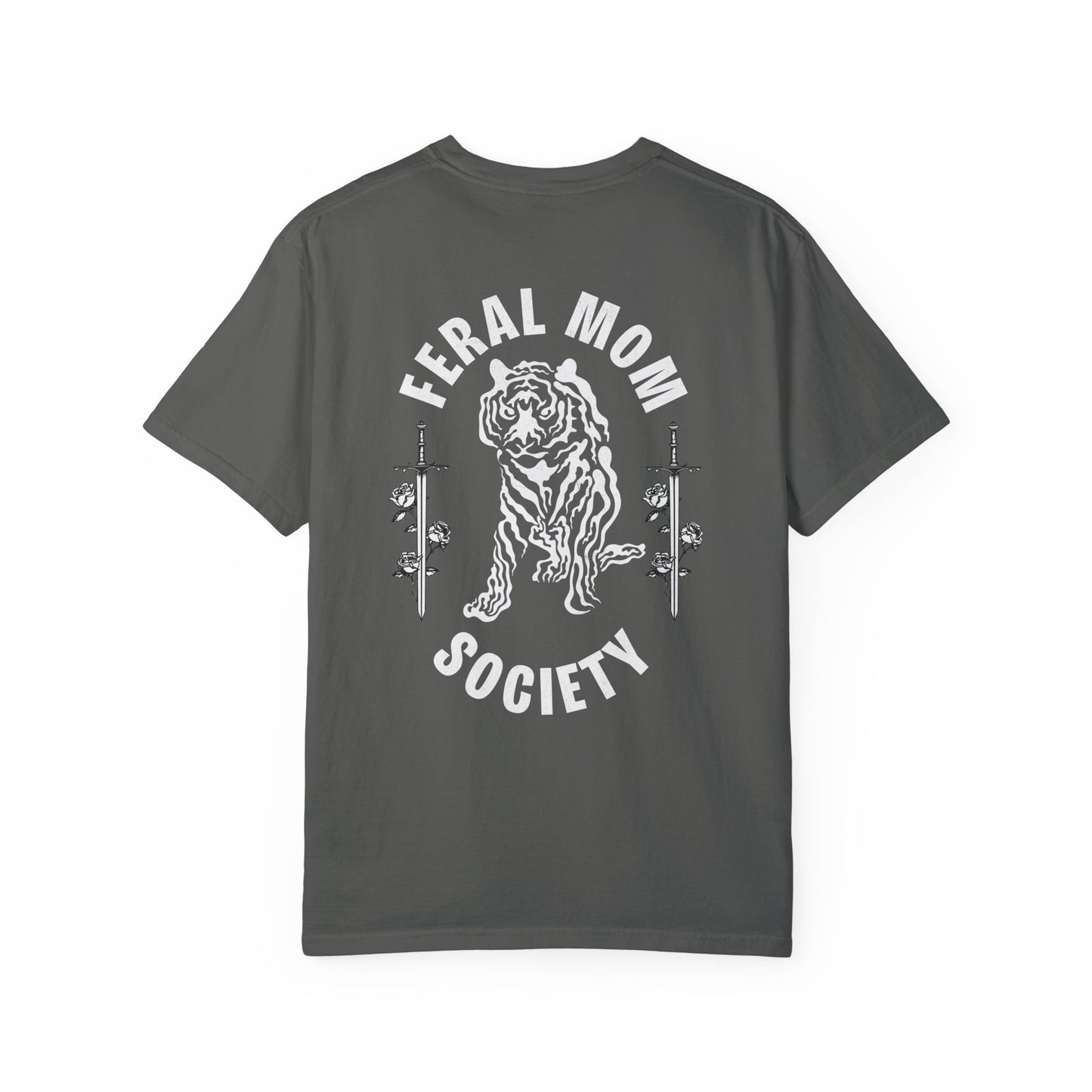 feral mom society - comfort colors tee